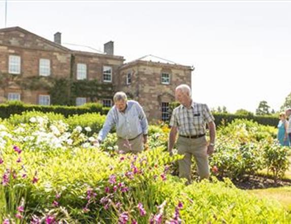 Image of people in the garden of Hillsborough Castle