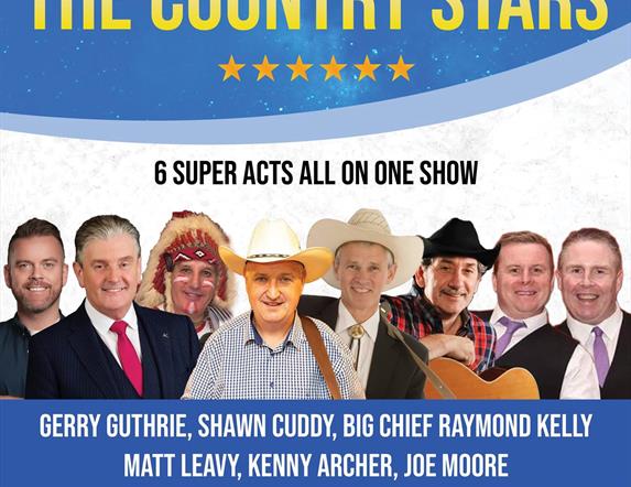 Image is a poster of all the various performers of A Night with The Country Stars