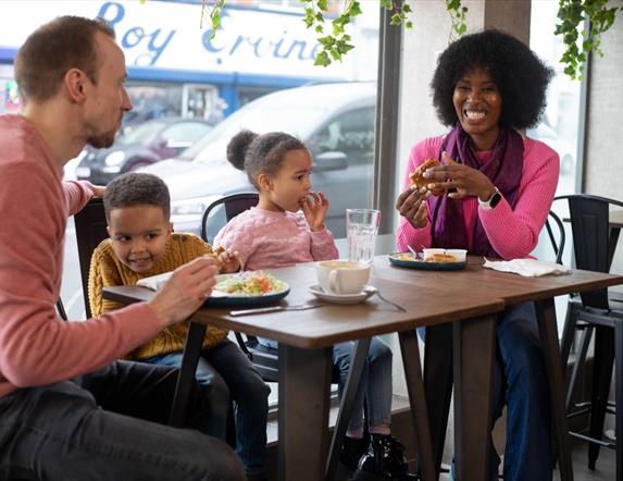 Family eating at Castle 12 Lisburn