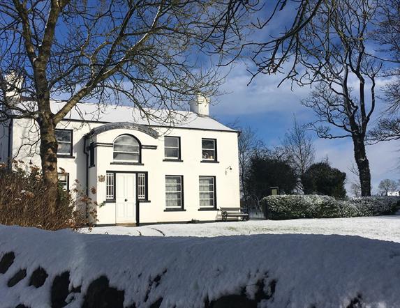 Snowy scene at The Ballance House