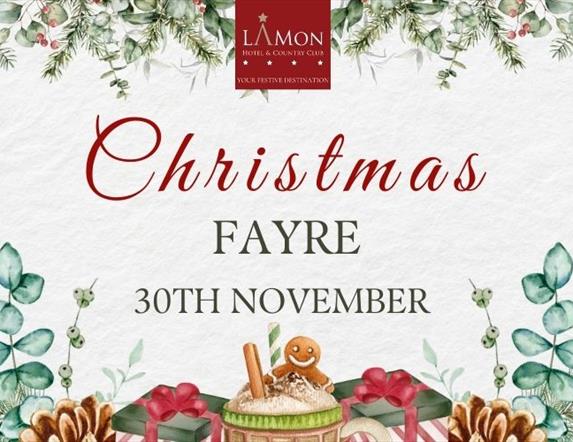 Image is advertising Christmas Fayre 2024 at La Mon Hotel