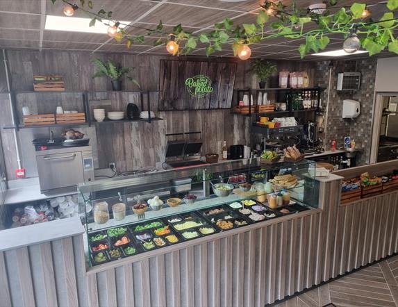 Image is of the deli counter at The Baked Potato in Lisburn