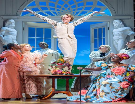 Images of various actors on stage performing The Importance of Being Earnest