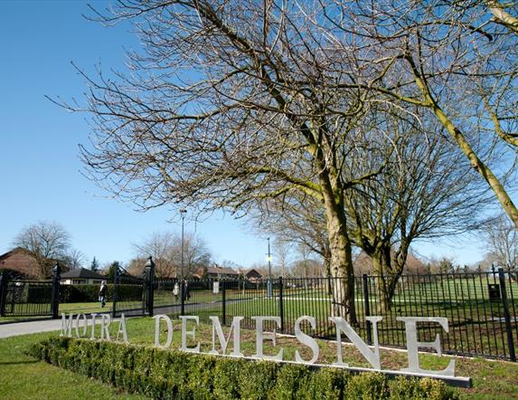 A view of Moira Demesne showing the signage