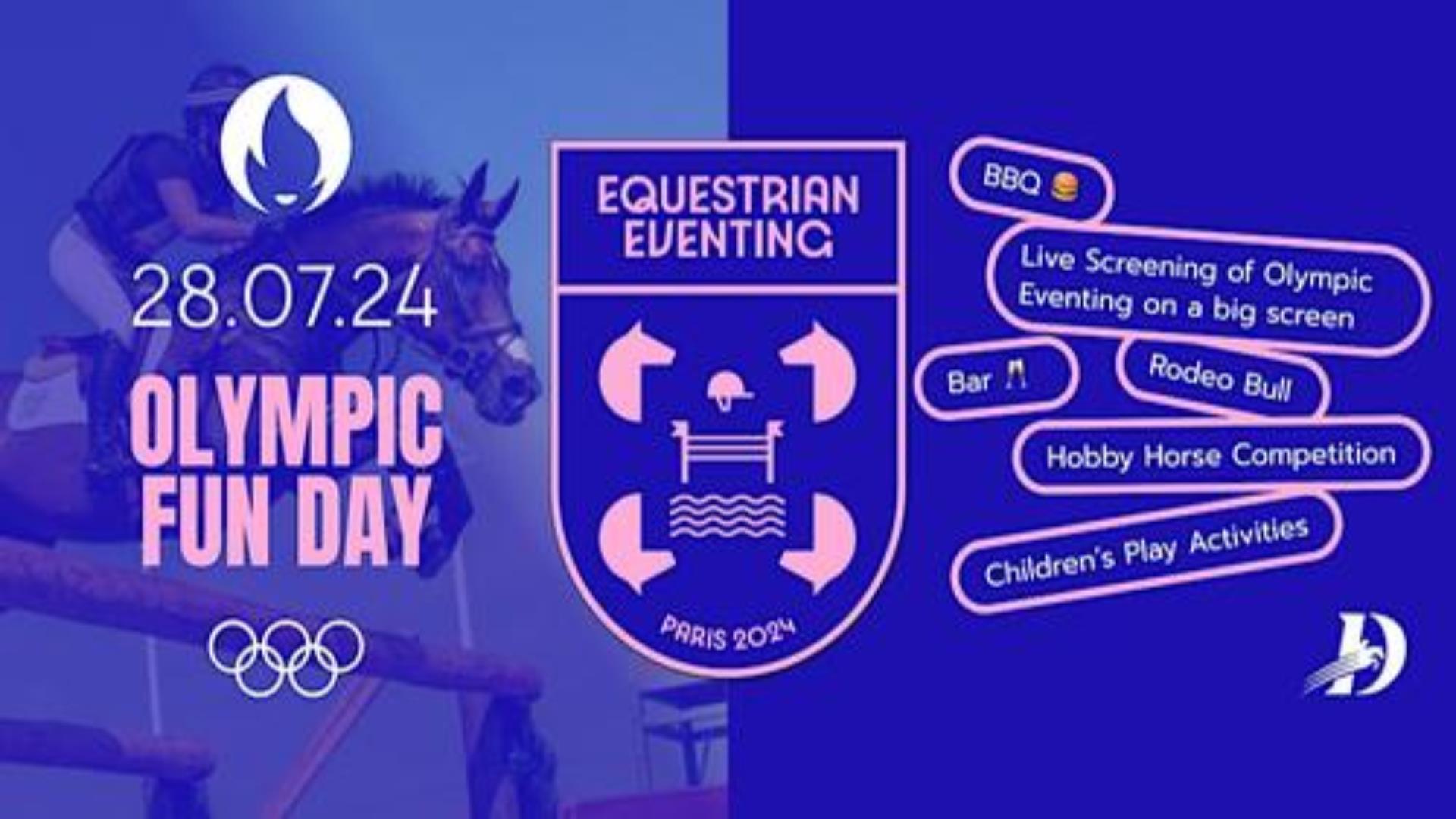 Poster for Olympic Fun Day at Danescroft Equestrian Centre