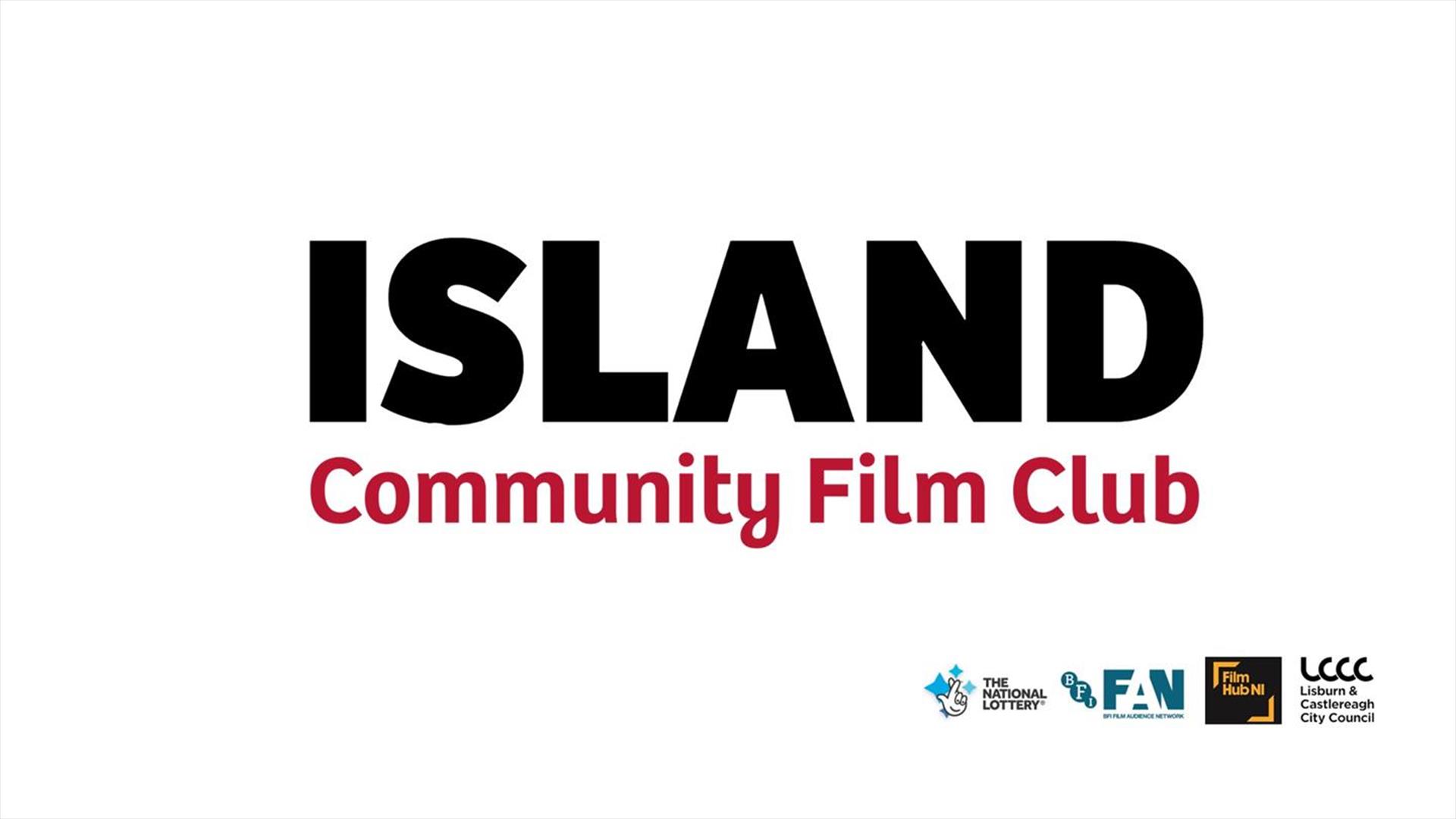 Image is logo of the ISLAND Community Film Club and sponsors