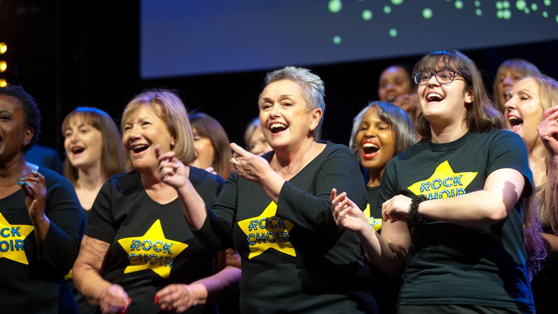 Picture of the Lisburn Rock Choir singing