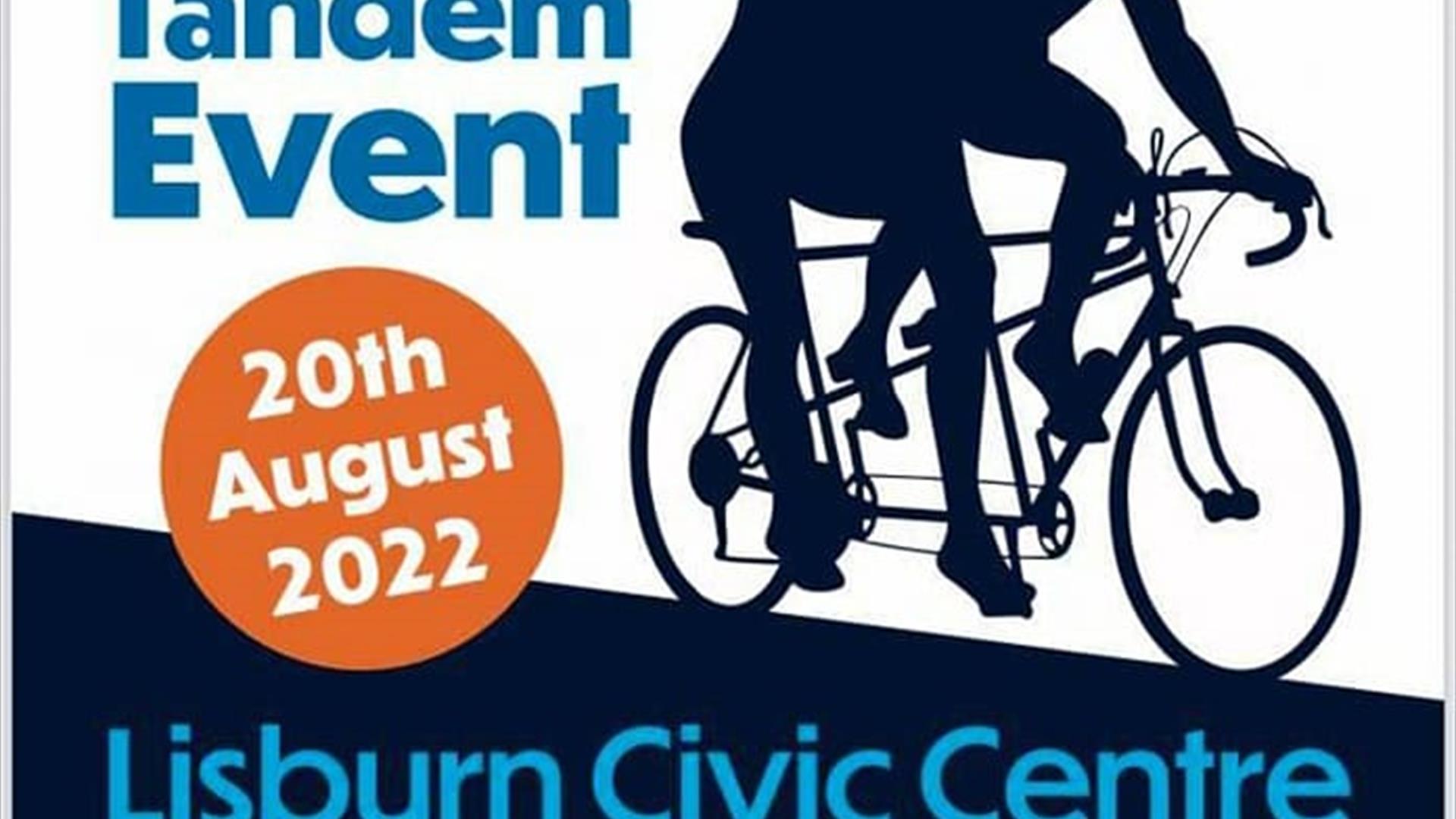 Image is of poster advertising a Tandem Event run by Lisburn Outlook