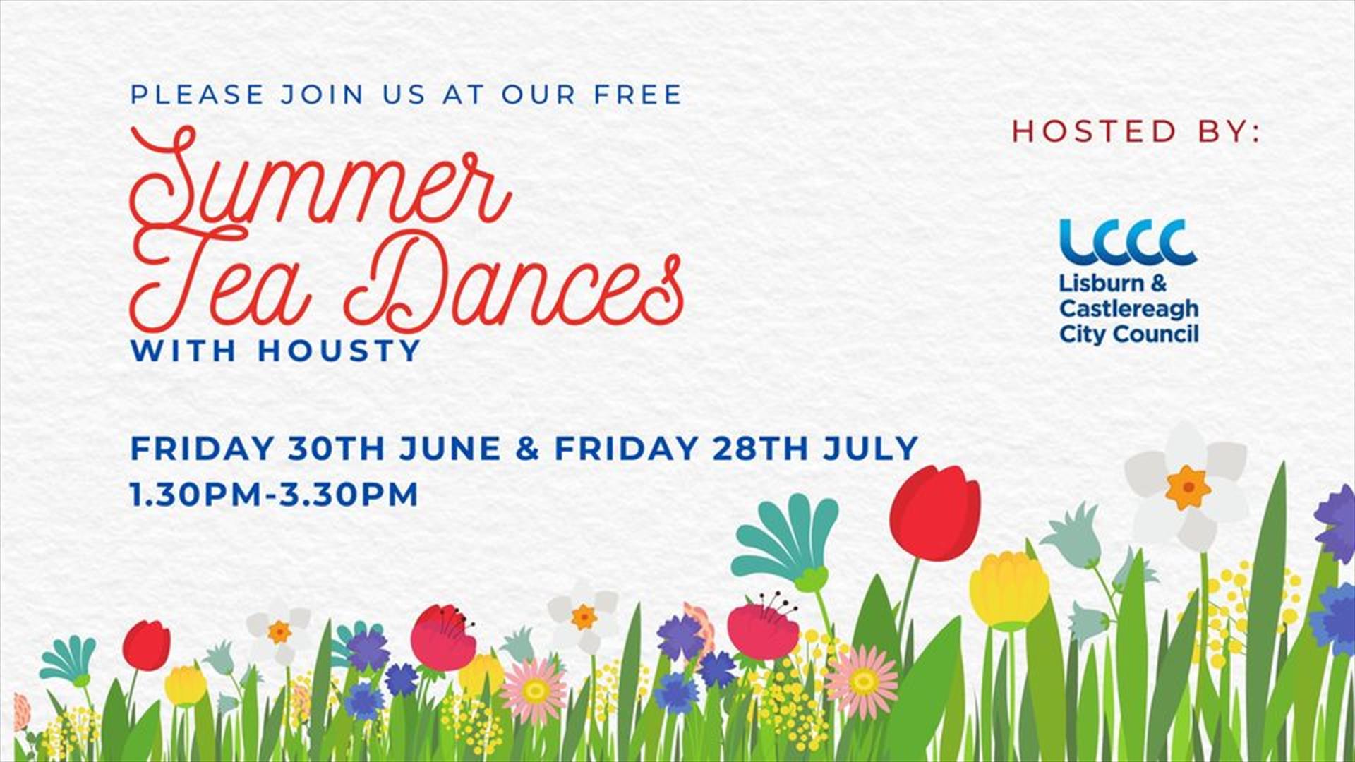 Poster Summer Tea Dances with Housty.