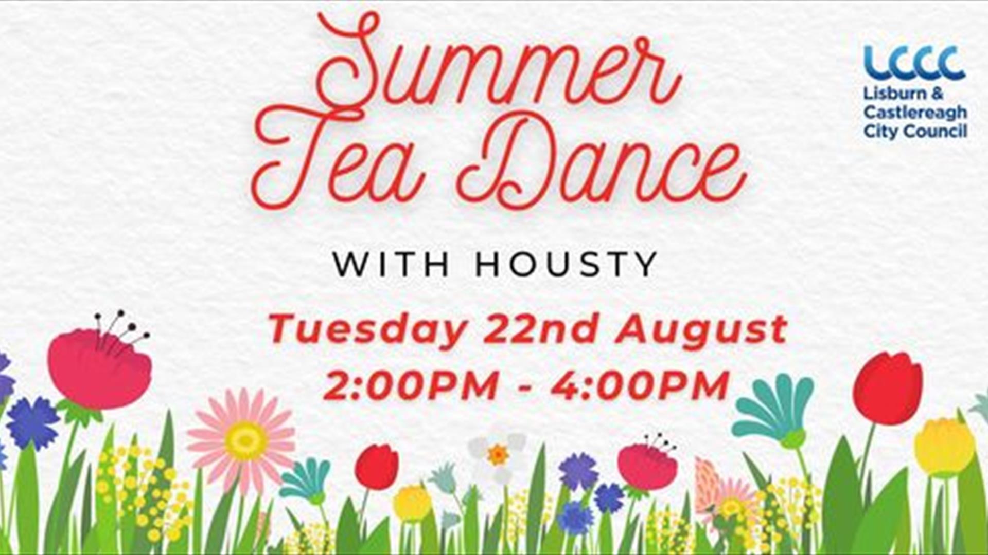 Poster for Summer Tea Dance with Housty