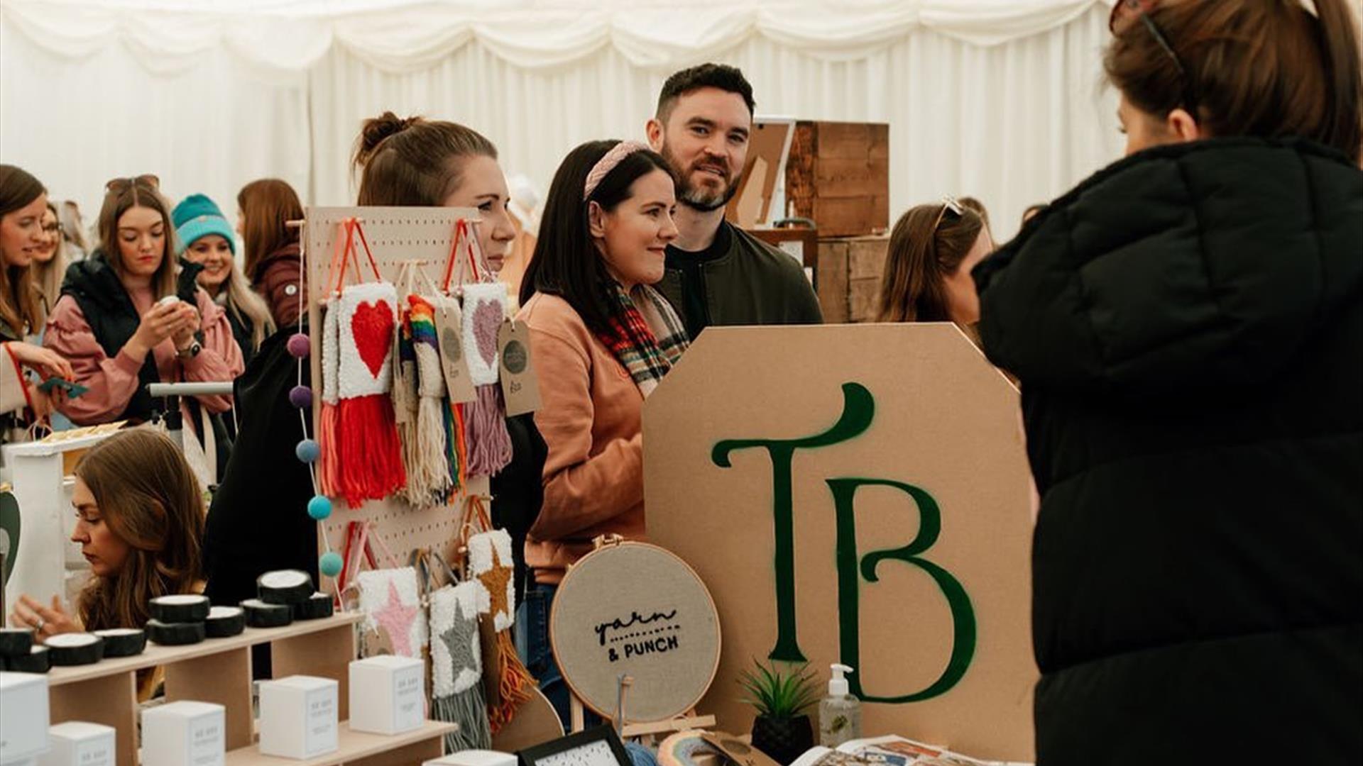 Customers at Tedberry Christmas Market