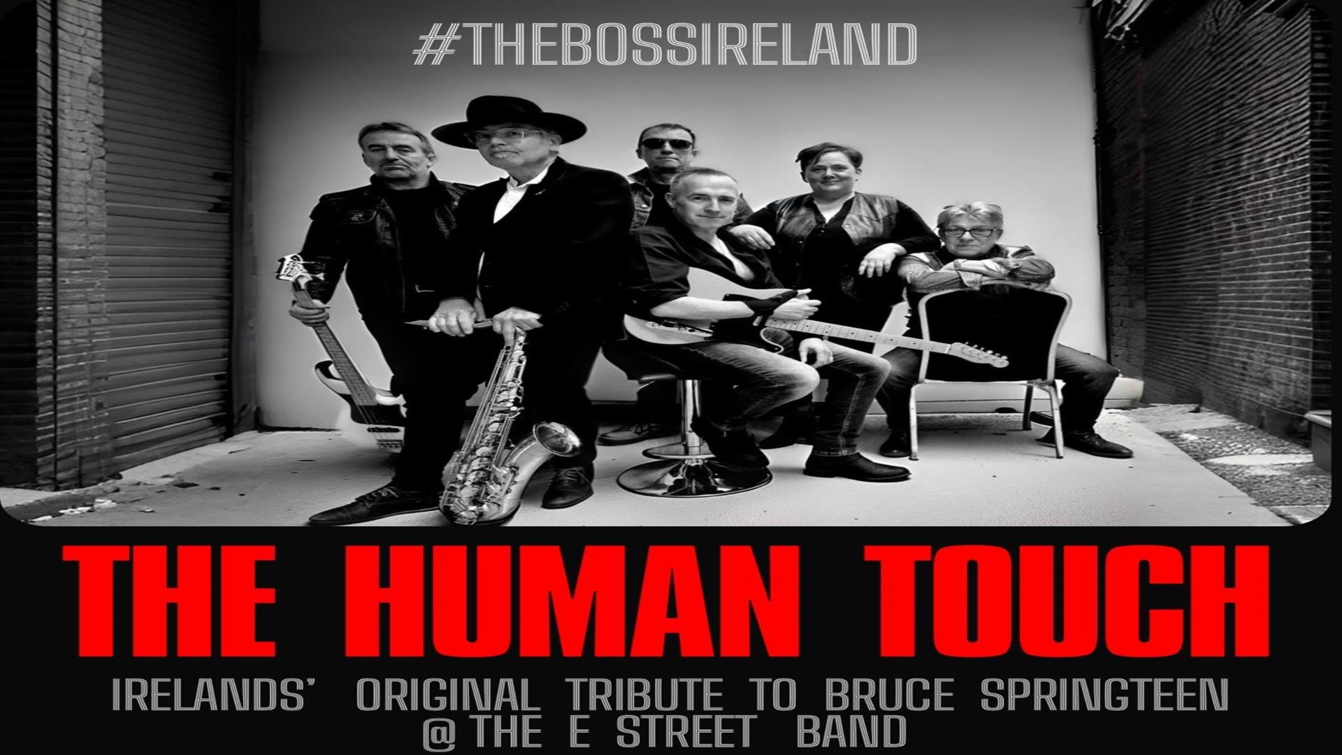 Black and White Poster of The Human Touch Band