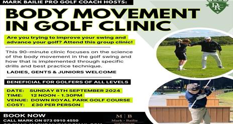 Poser for Body Movement in Golf Clinic