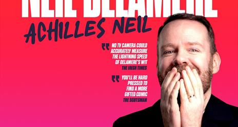 Image is of the comedian Neil Delamere