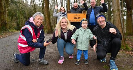 Group of people getting ready for Parkrun