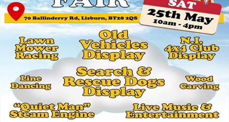 Poster for Country Vintage Fair at Magheragall Parish Church