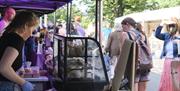 View through the stalls at Royal Hillsborough Farmers Market