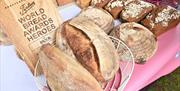 Breads on market stall