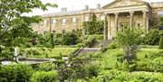 Gardens of Hillsborough Castle with the castle in the background