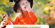 Halloween Carvery La Mon Hotel with child dressed in Halloween Costume