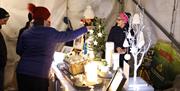 view of a stall at Royal Hillsborough Christmas Market