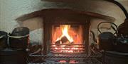 Open fire in the Pheasant.