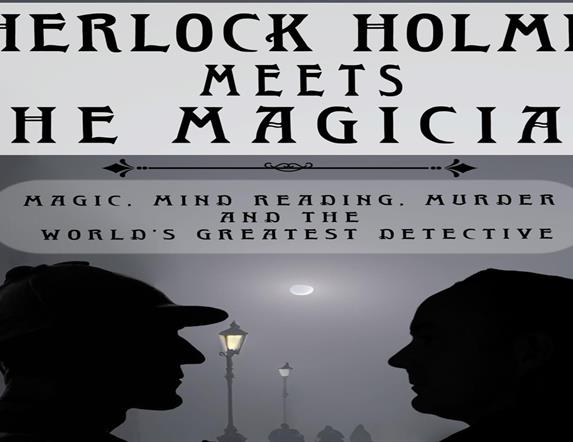 Black and White Poster of Sherlock Holmes Meets The Magician