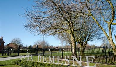 A view of Moira Demesne showing the signage